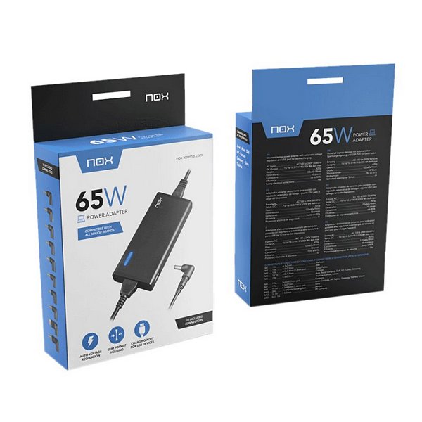 Laptop Charger NOX NXPWR 10 Connectors Black